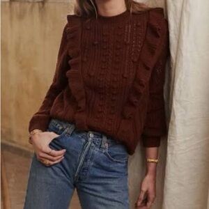 Sezane Manoush Marva Sweater in Caramel, sz S